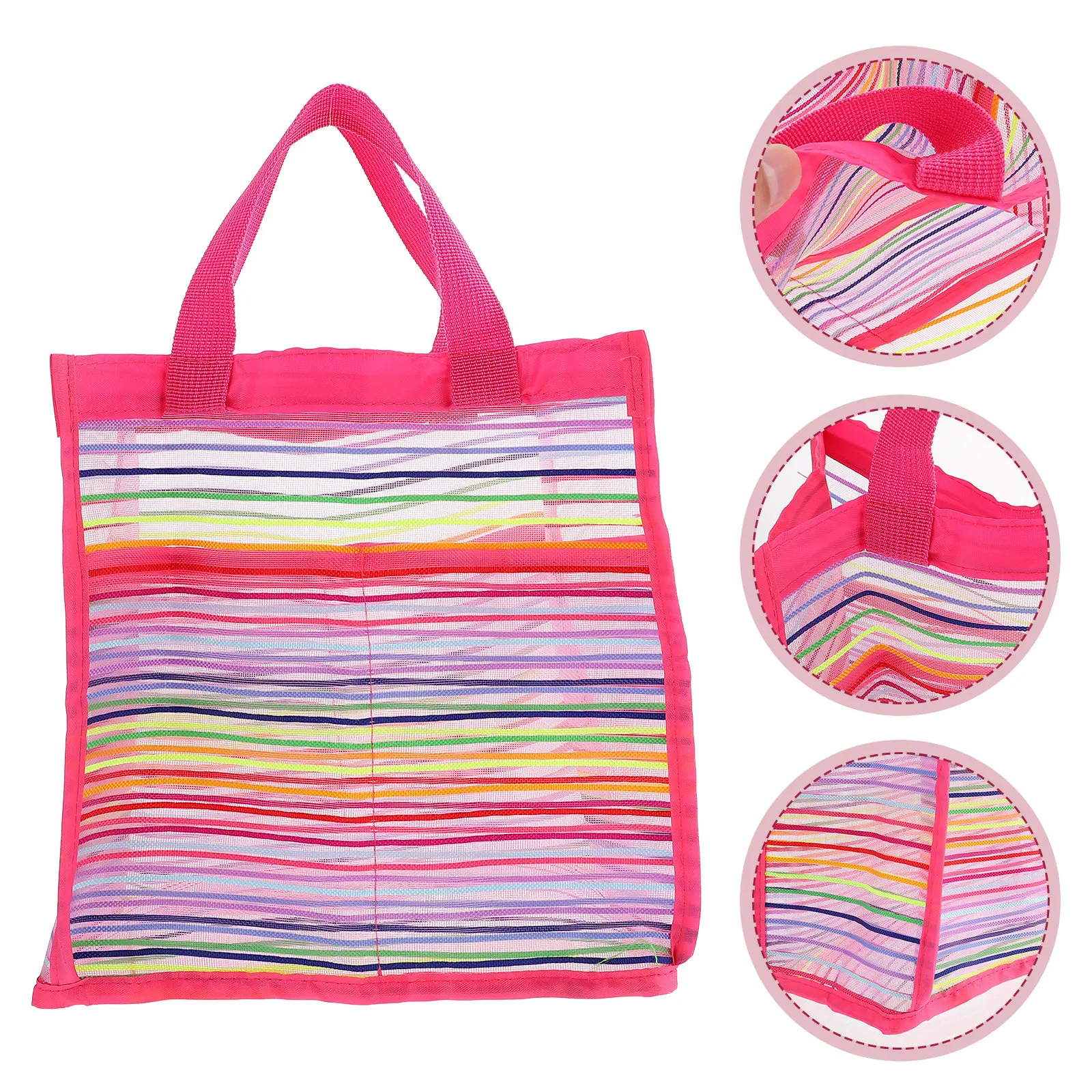

Premium Oxford Cloth Mesh Beach Storage Bag Lightweight Compact Portable for Beach Swimming Boating Camping Outdoor Activities