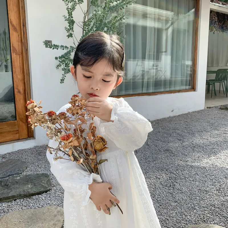 

Korean-style Children's Dress2025Spring and Autumn Girls Lace Dress Long Sleeve Children's Princess Dress Fashionable Baby Dres