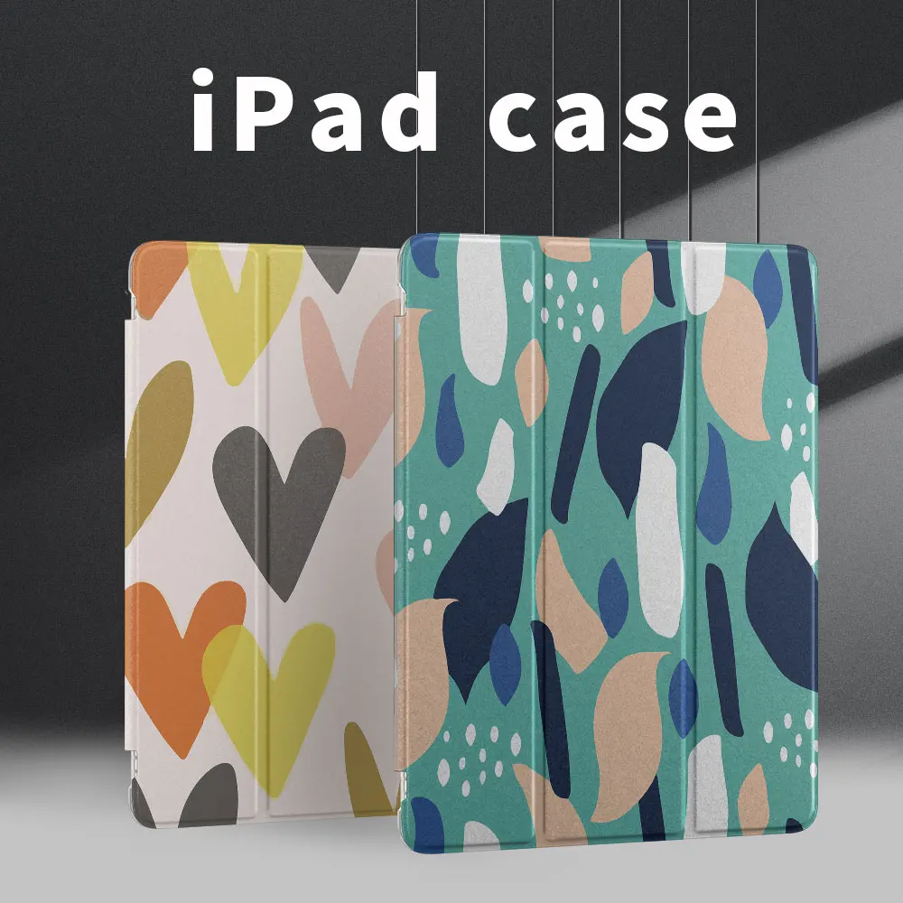 

iPad Case Colorful pattern 2020Pro11 Pen slot Anti-drop silicone soft case 9.7-inch TPU leather case Air5th sleep wake up