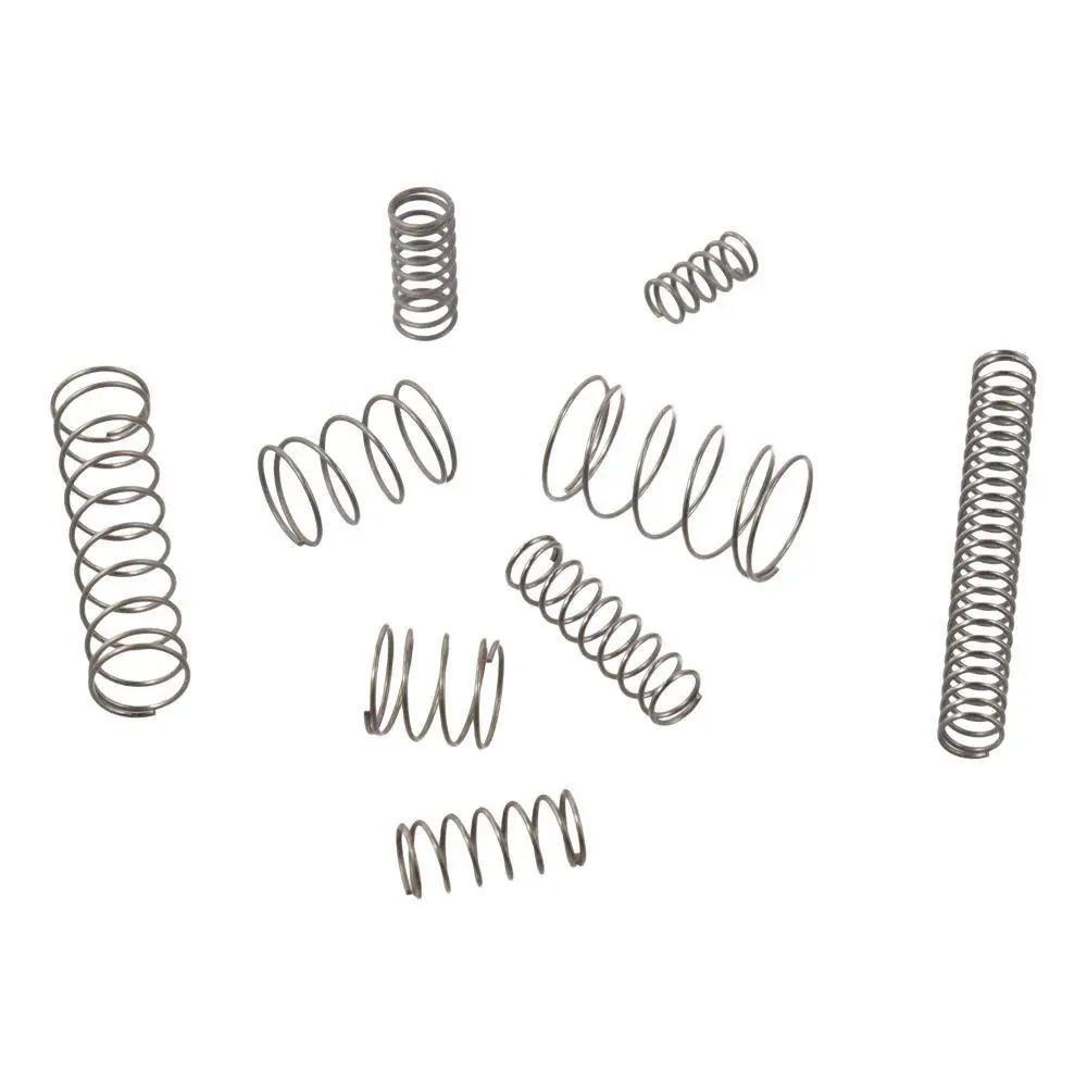 Sprężyna dociskowa, 10 szt. 304 ze stali nierdzewnej, 9mm OD, 0.6mm rozmiar drutu, 35mm wolna długość, srebrny ton