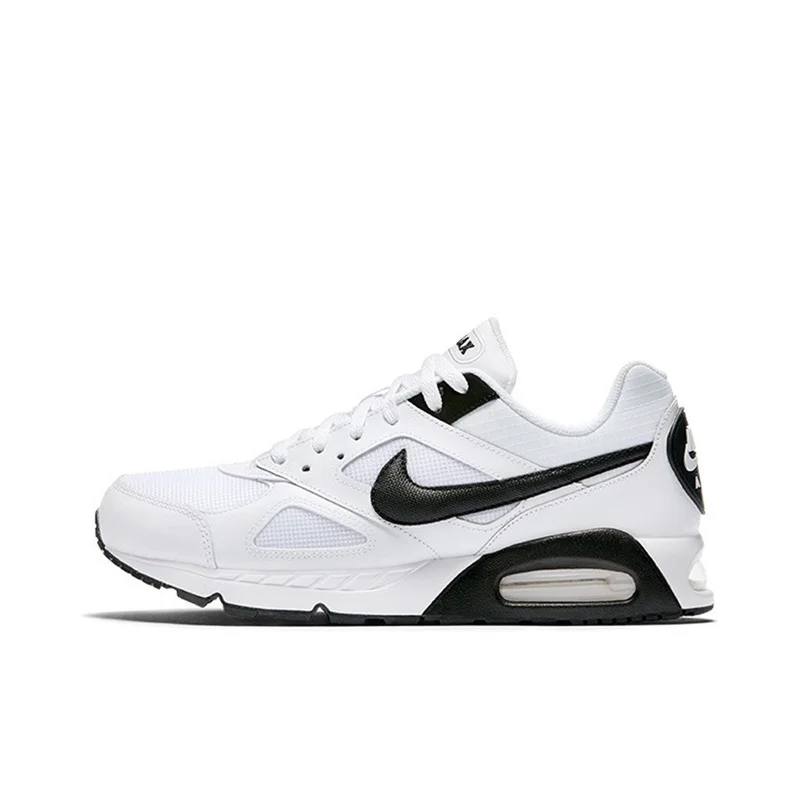 Nike Air Max Ivo Retro Sports Comfortable Mesh Synthetic Leather  Air Cushion Casual Running Shoes for Men White and Black