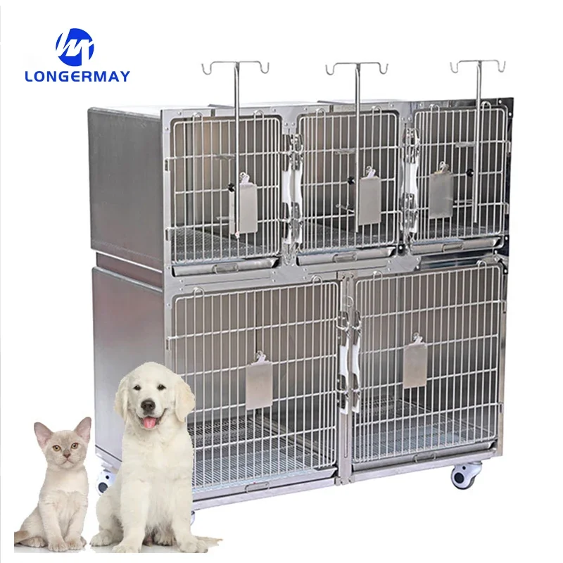 good price vet clinic veterinary Five parts of dog cat cage bank modular cage banks