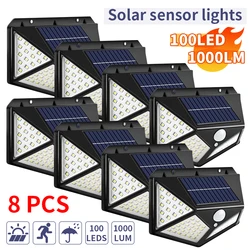 Solar Lamp Outdoor Garden Light Motion Sensor Solar Wall Lamp Waterproof Sunlight Powered Solar Lights Led Spotlight For Garden