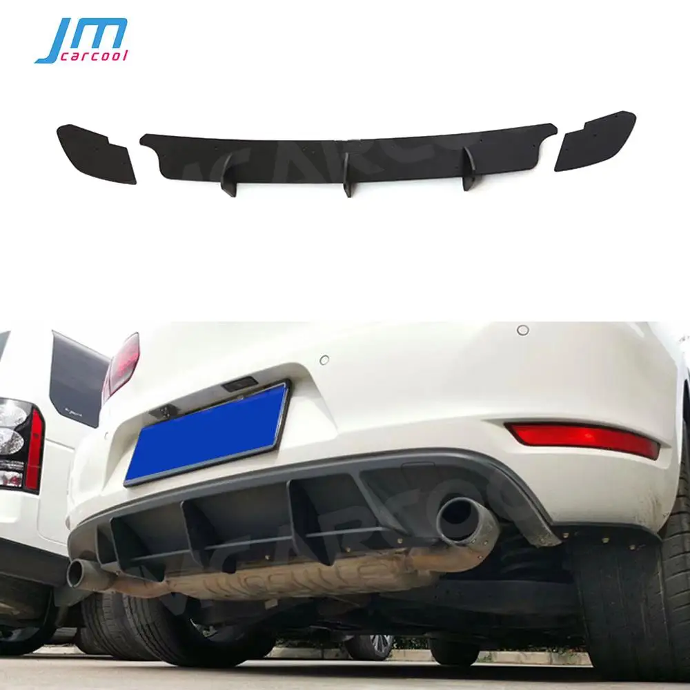 

For Volkswagen VW Golf 6 VI MK6 GTI R20 Fins Shark Style ABS Rear Bumper Lip Diffuser Trim Cover Car Styling