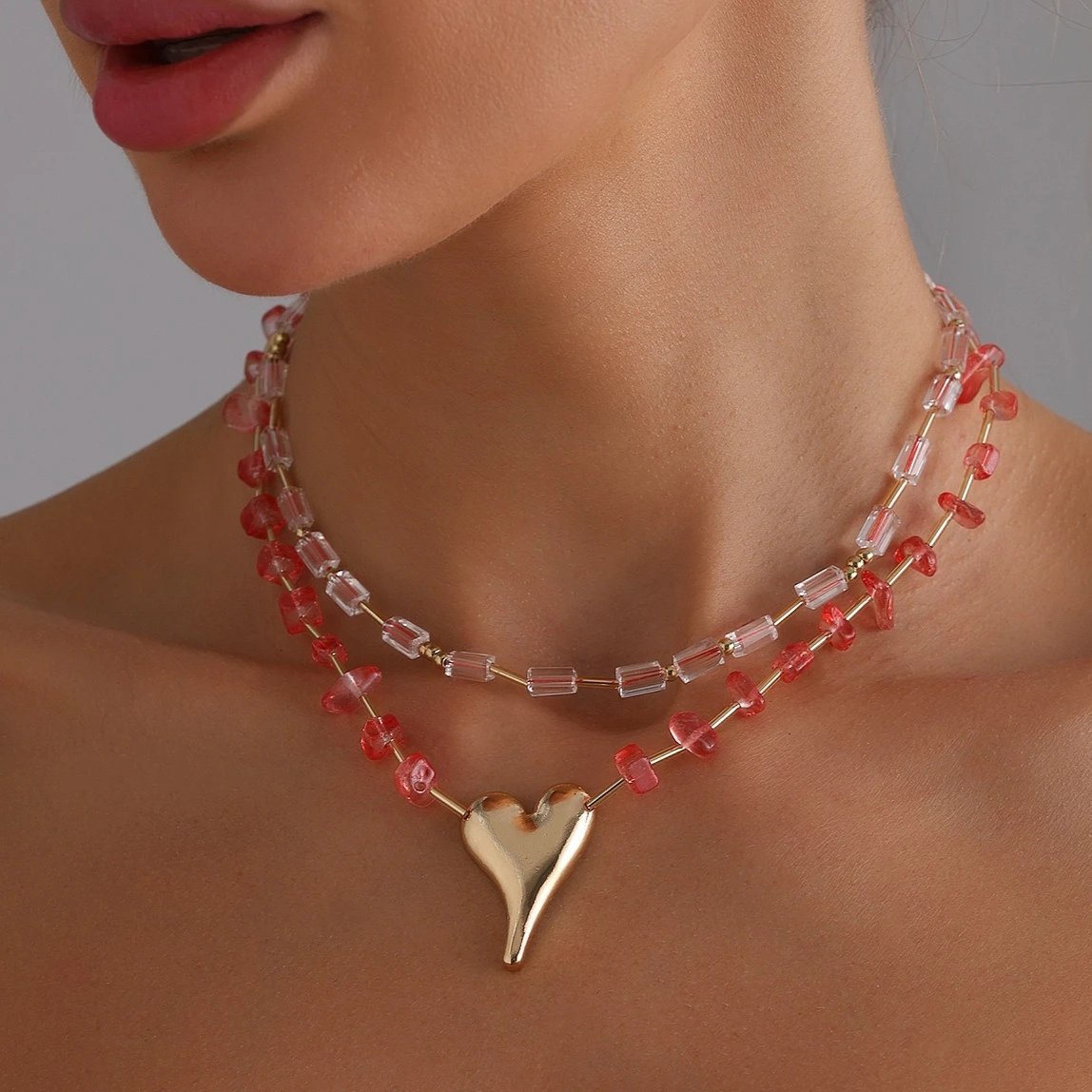 Women'S Fashion Edgy - Crystal Choker Necklace Pastel Color Candy