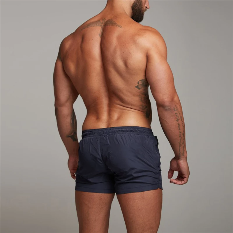 New Quick Dry Board Shorts for Men Summer Casual Active Sexy Beach Surf Swimi Shorts Man Fitness Gym Shorts with Zipper Pocket