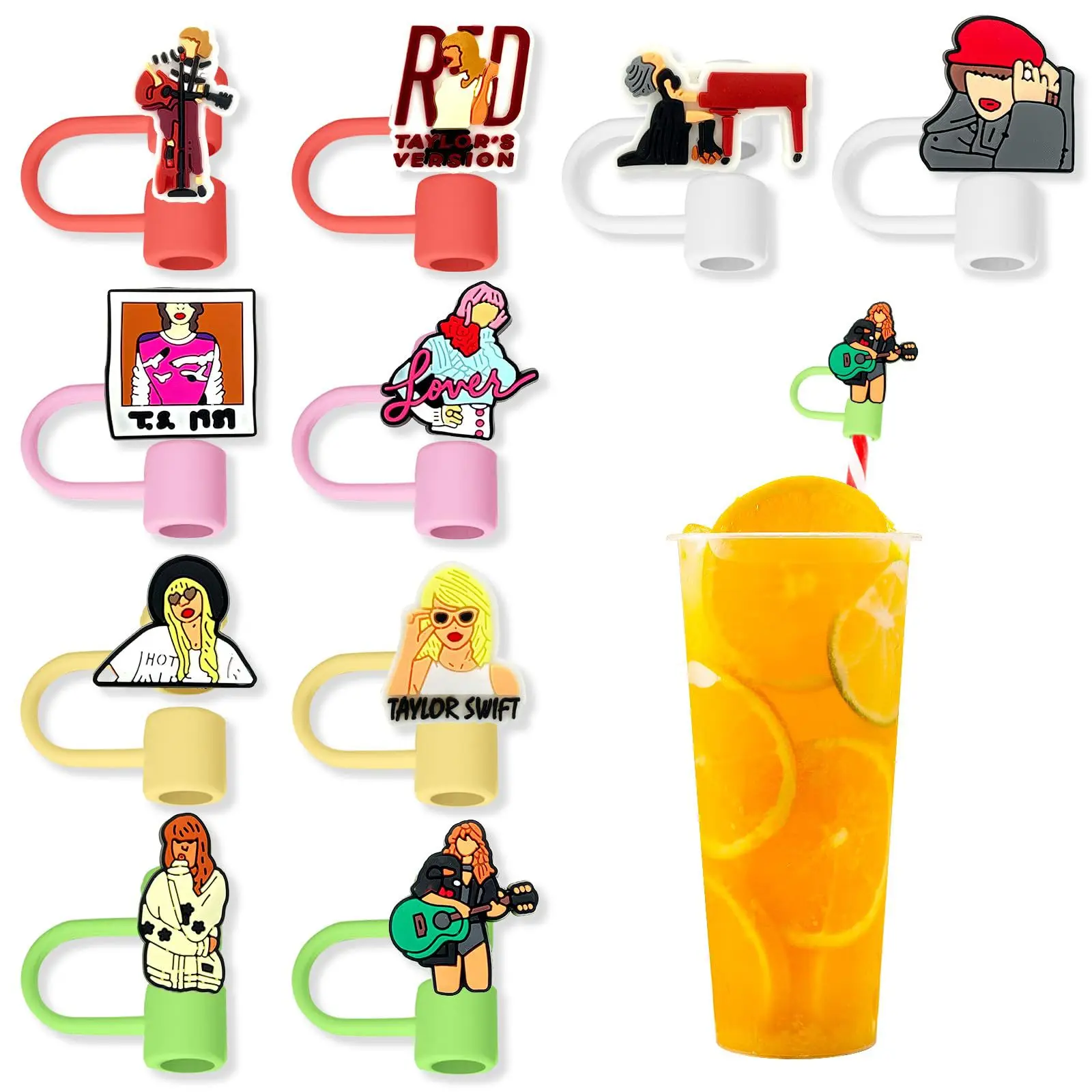 3Pcs Accessories for Stanley Cup 8mm Singer Straw Sleeve Cup for Tumbling Cups Chrietmas Gift