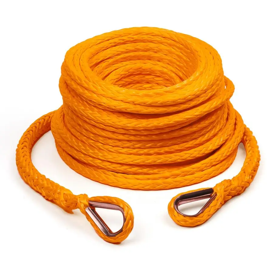 

Синтетический трос для лебедки 8 дюймов x 92 фута, 26 500 фунтов, для внедорожников, квадроциклов, UTV, SUV, оранжевый