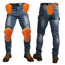Motorcycle Rider Pants Cycling Pants Racing Jeans With 5 Anti-Fall Protective Gear Moto Motocross Trousers