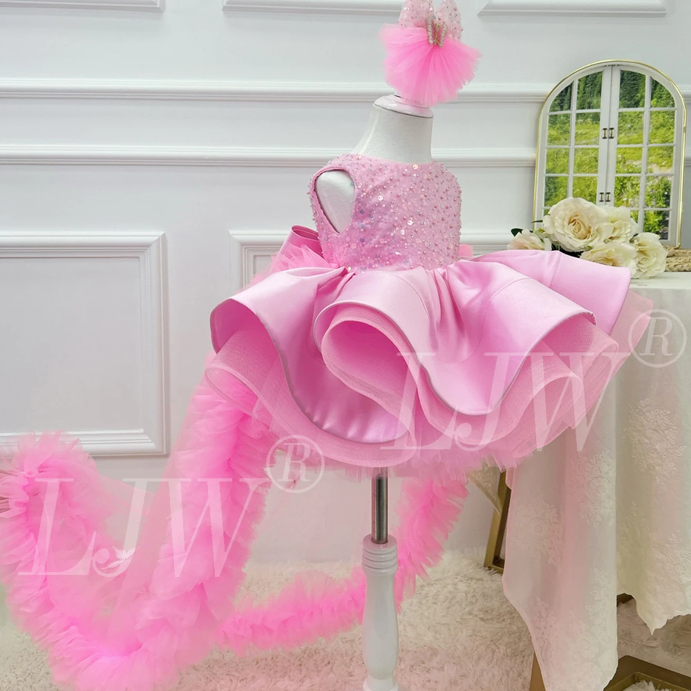 Girls sequined tail princess dress baby birthday dress 1-12old teenager girl dress wedding flower girl dress beauty pageant dres