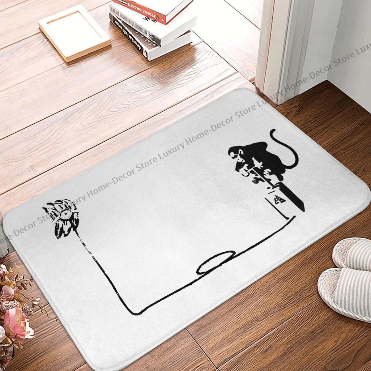 Banksy Wall Graffiti Non-slip Doormat Monkey Detonator Banana Bomb Bath Kitchen Mat Prayer Carpet Home Pattern Decor