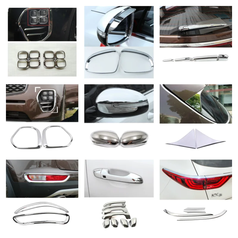 

For Kia Sportage 4 QL KX5 2016-2018 2019 Accessories Fog Lights Lamps Eyelid Eyebrow Windscreen Rain Wiper Door Handle Catch