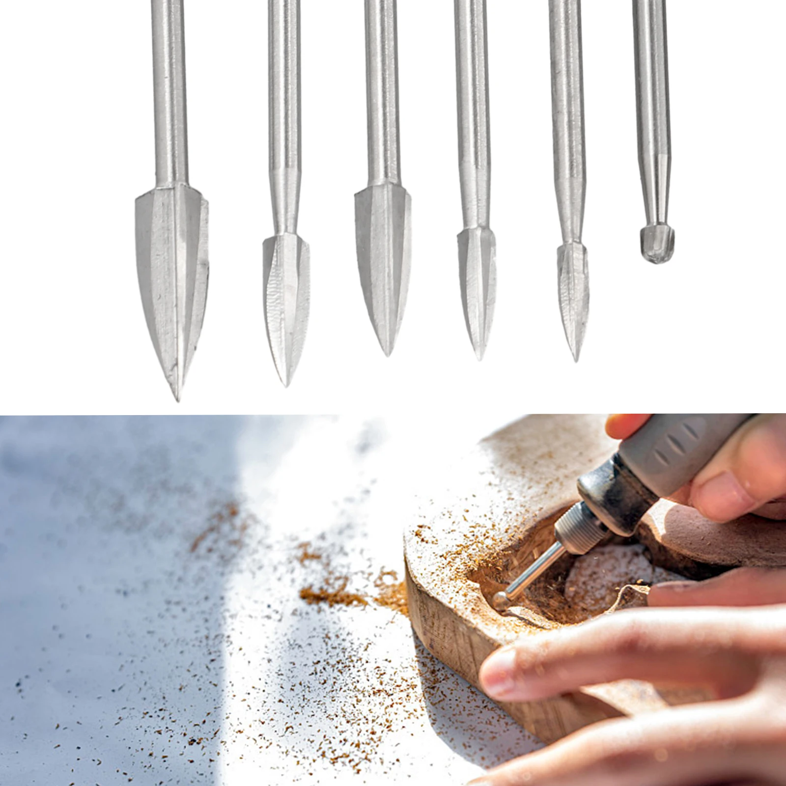 

15pcs 3mm-8mm HSS Wood Carving Drill Bits 1/8" Shank HSS Engraving Rotary Burr Bit Set For Engraving/beveling/chamfering