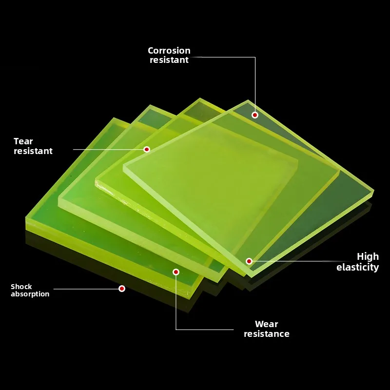 1pcs High Elasticity PU Plate Polyurethane Sheet Board Thickness 1/2/3/4/5/6/8/10/12/15/20mm Width/100-500mm Beef Tendon Plate