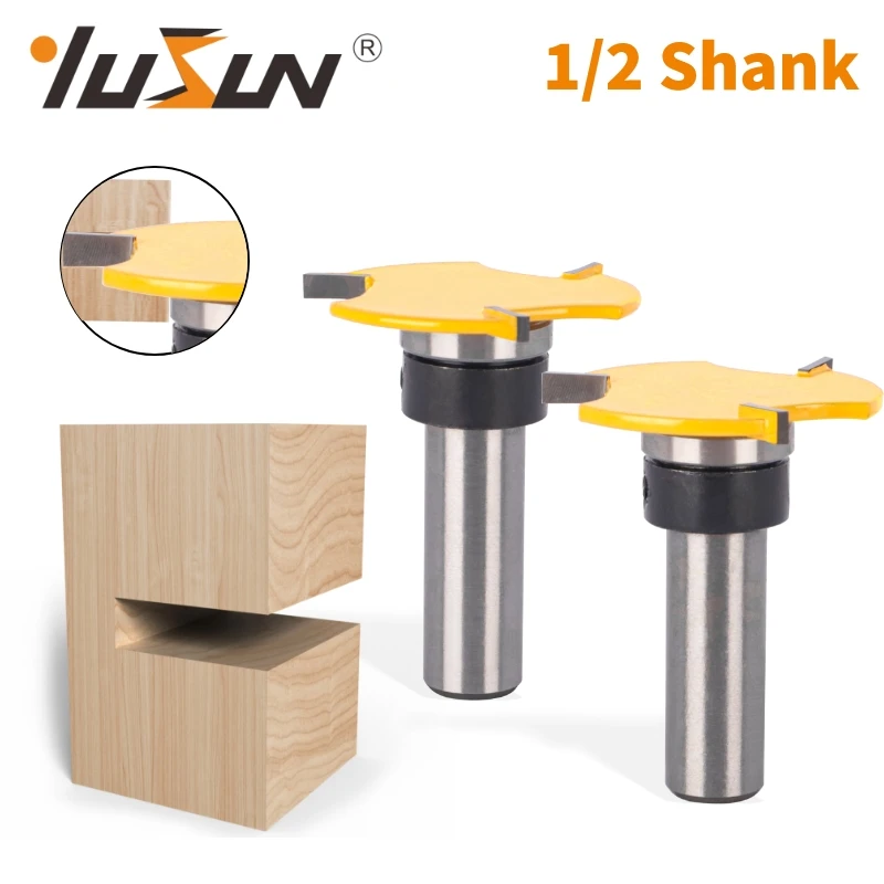 YUSUN 12.7MM SHANK T TYPE SLOTTING BIT WITH BOTTOM Z3 WoodworkingMillingCutterForWoodBit Face Mill Carbide Cutter End Mill Wood