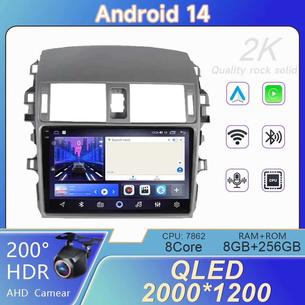 

Android For Toyota Corolla 10 E140 E150 2006-2013 Car Radio Multimedia Video Player GPS Navigation NO DVD No 2 Din Andorid Auto