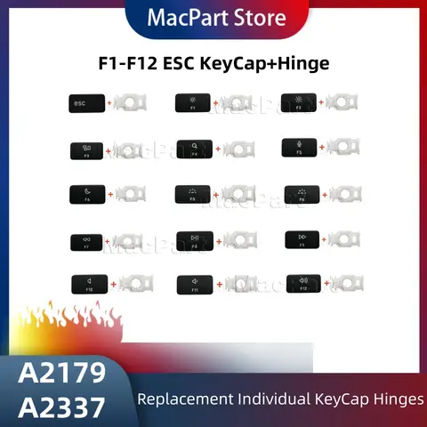 Nieuwe Vervanging Individuele Keycap F1-F12 ESC KeyCap en scharnier Voor MacBook Air 13 "M1 A2337 A2179 Toetsenbord Keycap 2020 Jaar