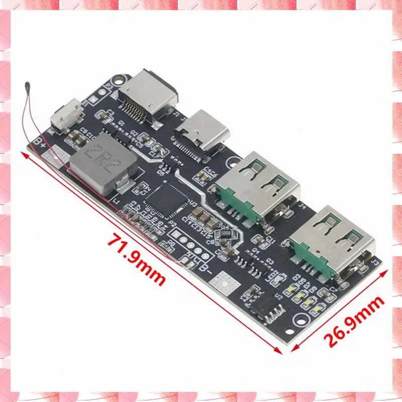 JAJA QC4.0 QC3.0 LED Dual USB 5V 4.5A 22.5W Micro/Type-C USB Mobile Power Bank 18650 Charging Module Temperature Protection