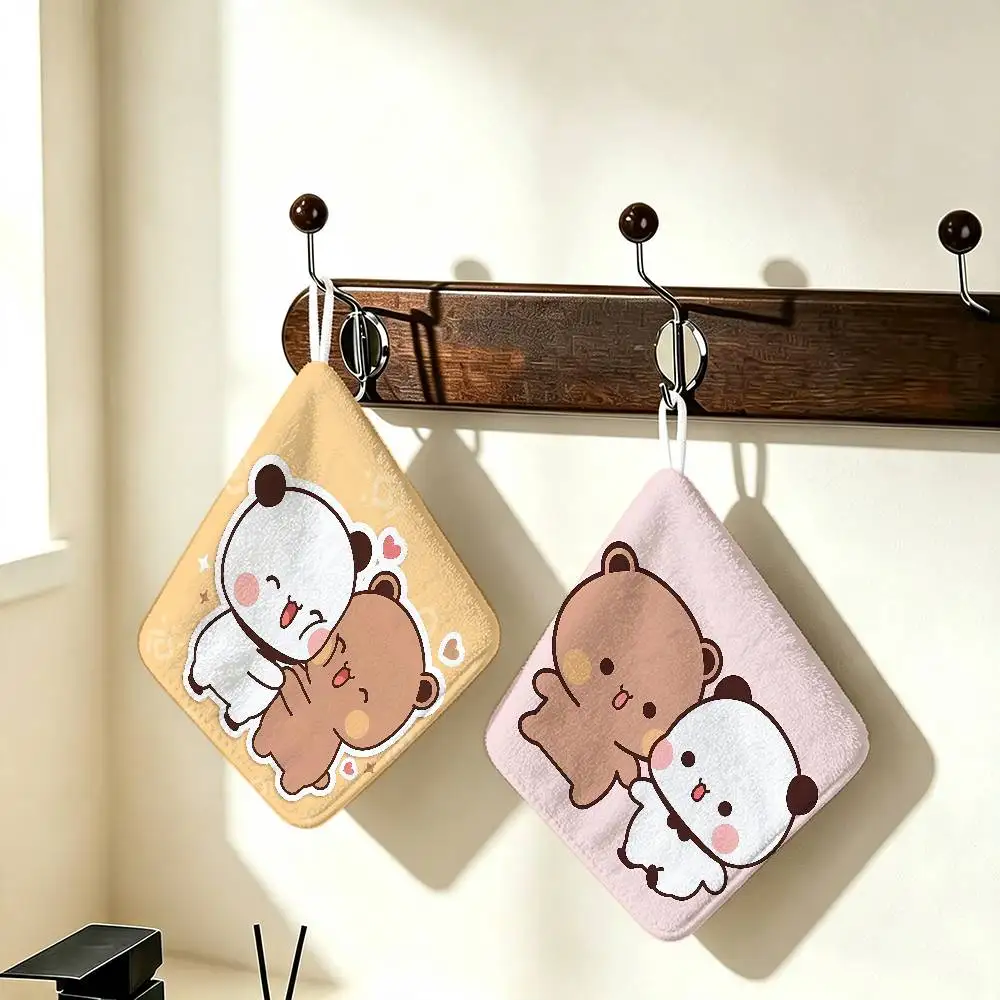 Cute B-Bubu Dudu Polyester Cotton Fabric, For Home Dormitory Hanging Kitchen Towel, Absorbent Wiping Towel