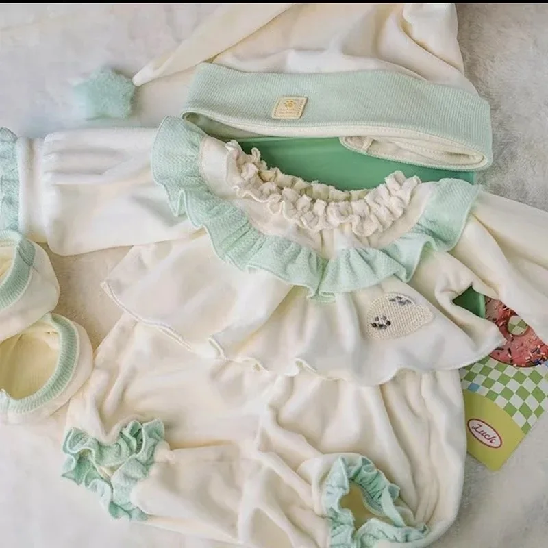 ملابس دمى Shulei مقاس 40 سم، بيجامة دمية قطنية قطيفة، وضعية الجلوس، سمات تنكرية، بدلة بديلة للدمية