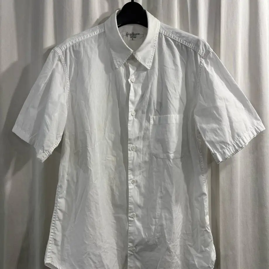 

TOP-YAMAMOTO ® Minimalist lapel short-sleeved shirt for men, a loose and versatile Japanese casual shirt