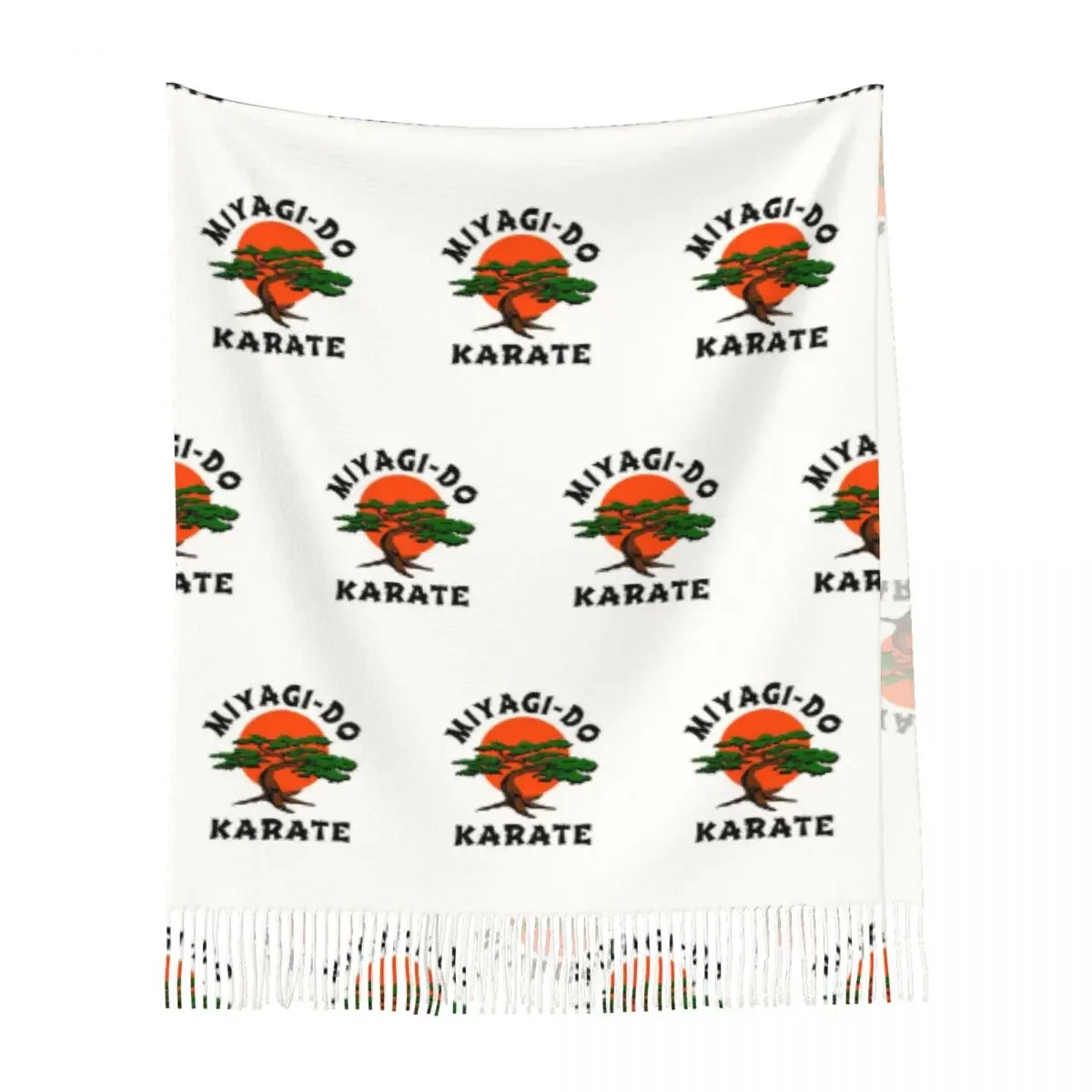 

Шарф Miyagi Do Karate, шарфы с кисточками, женские мягкие теплые шали и накидки, длинная осенне-зимняя шаль