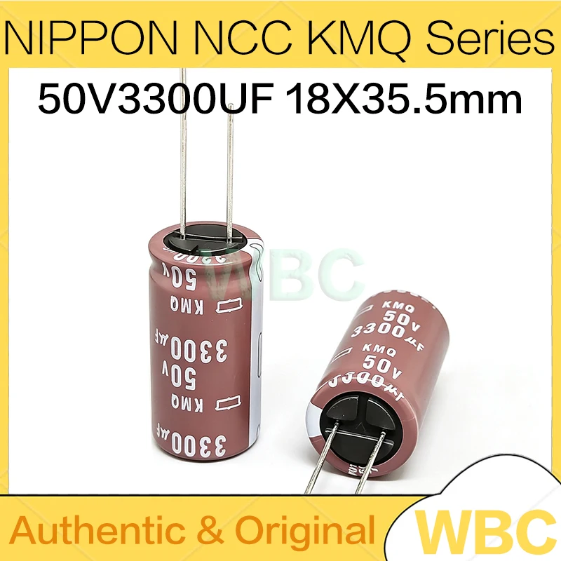 5Pcs/10Pcs/Lot NIPPON NCC KMQ Series Electrolytic Capacitor 50V3300UF 3300uF 50V 18X35.5mm NIPPON CHEMI-CON