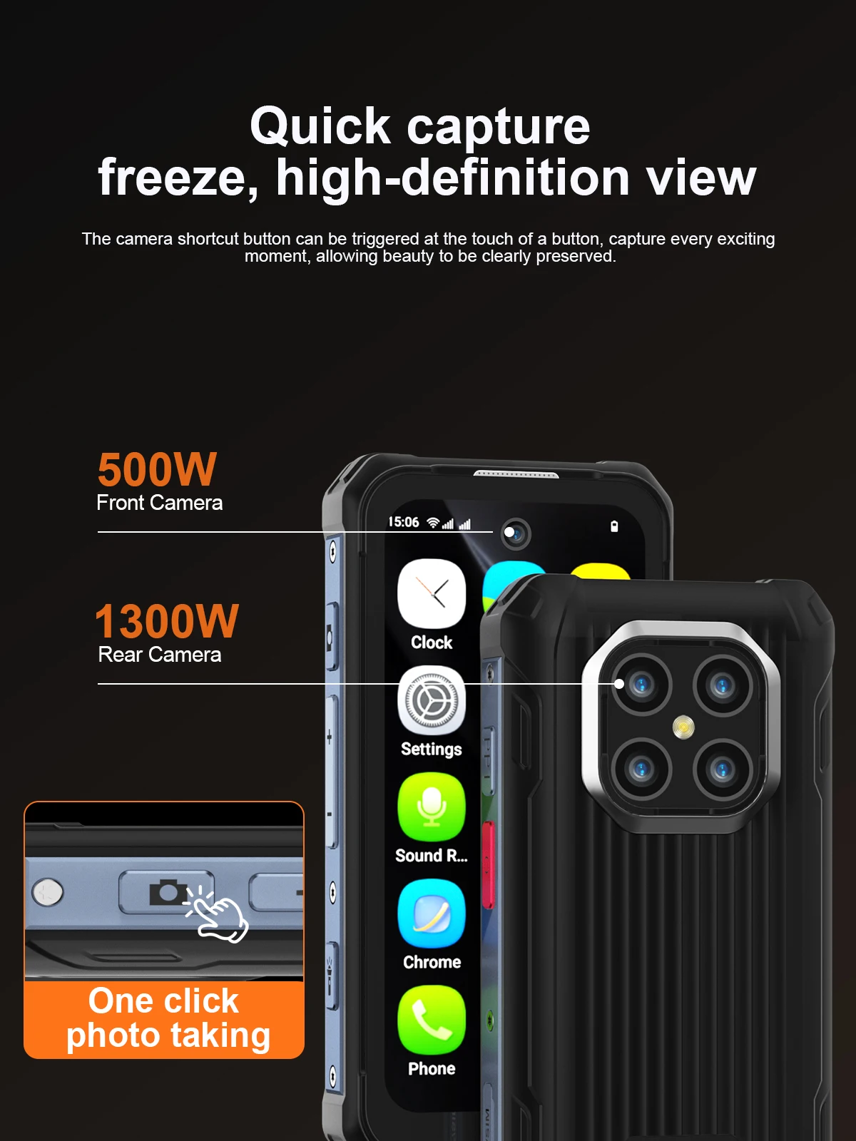 SERVO TANK500 4G Android Mini Rugged Smartphone 6GB+128GB 2 SIM Face Unlock 3.88 inch 3000mAh 13MP Camera Waterproof Smart Phone
