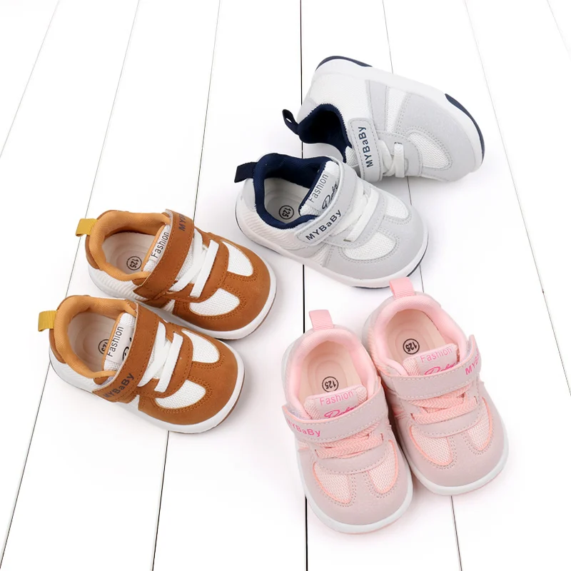 Baby Shoes High Quality Prewalking Sneaker Spring and Autumn Soft Rubber Anti-slip Sole Air-mesh Breathable Boys and Girls BM01