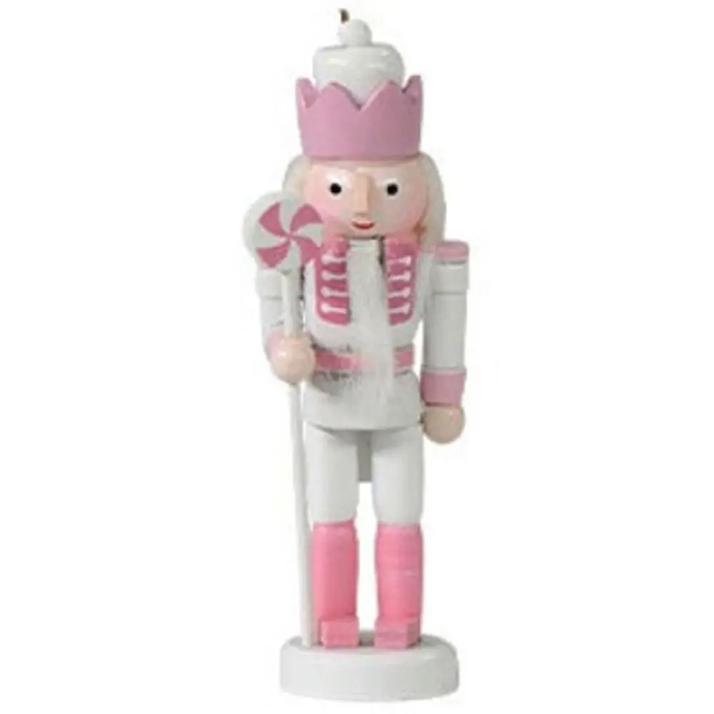 

5PCS Macarone Powder Christmas Nutcracker Handicraft Painted Soldier Doll Winter 13CM Handcraft Figurine Office Decor