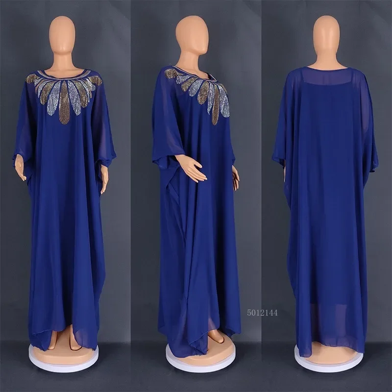 

Роскошная Абая для женщин в Дубае, стиль 2026, модный просверленный халат, мусульманский кафтан, марокаин для свадебной вечеринки, африканская одежда