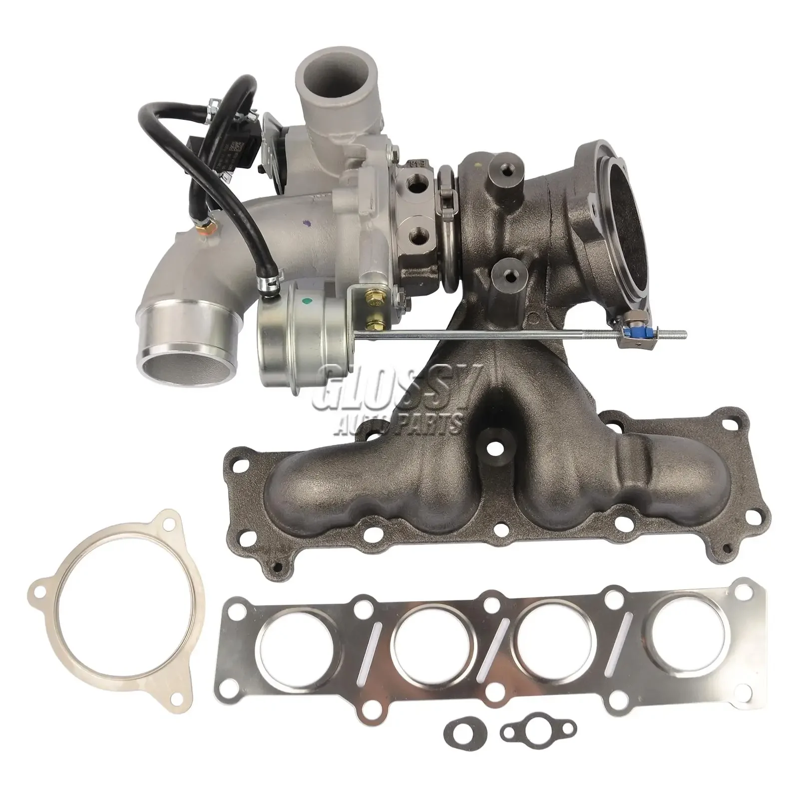 شاحن توربيني AP03 K03 مع محول الملف اللولبي لـ 2011-2014 لاند روفر LR2 رينج روفر إيفوك لفولفو جاكوار 2.0L 53039700288