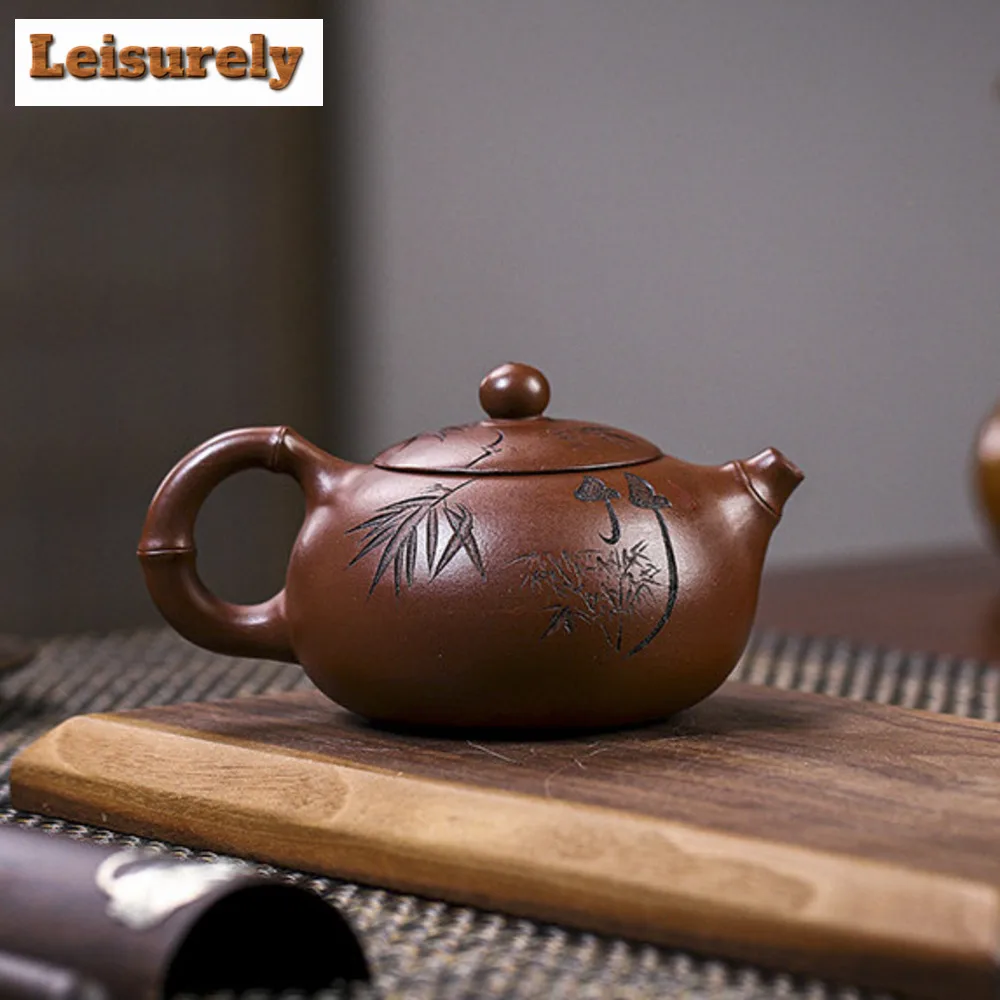 

230ml Authentic Yixing Purple Clay Teapot Master Handmade Xishi Kettle Custom Beauty Tea Infuser Chinese Zisha Accessories Gift