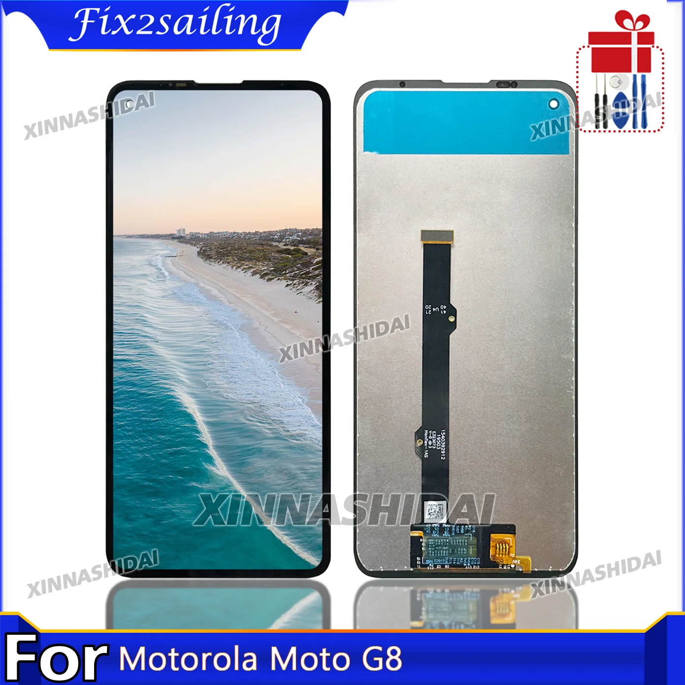 100% Tested NEW LCD Screen For Motorola Moto G8 LCD Display Touch Screen For Moto G8 NO Frame Replacement Parts