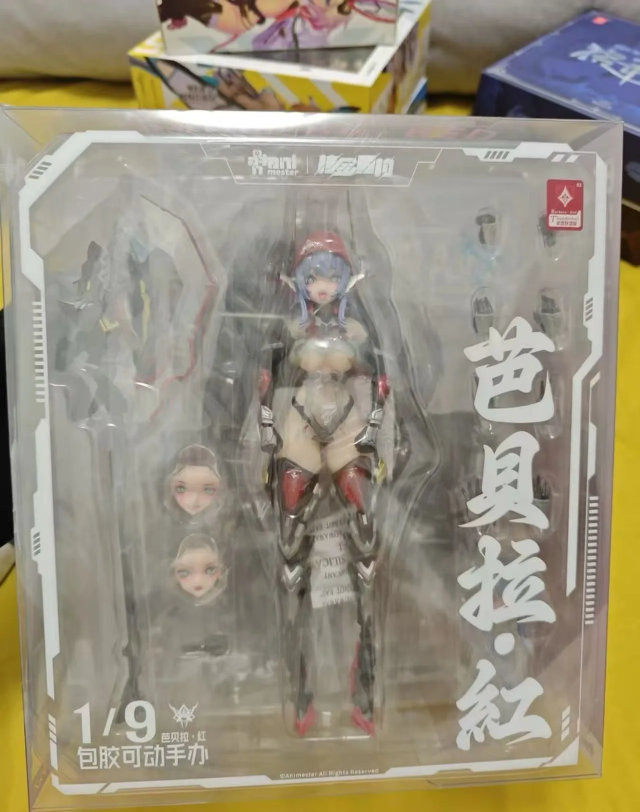 

In Stock New Nuclear Gold Reconstructed Barrier Metal PVC Mobile Suit 1/9 Red Action Figure Girl with Box