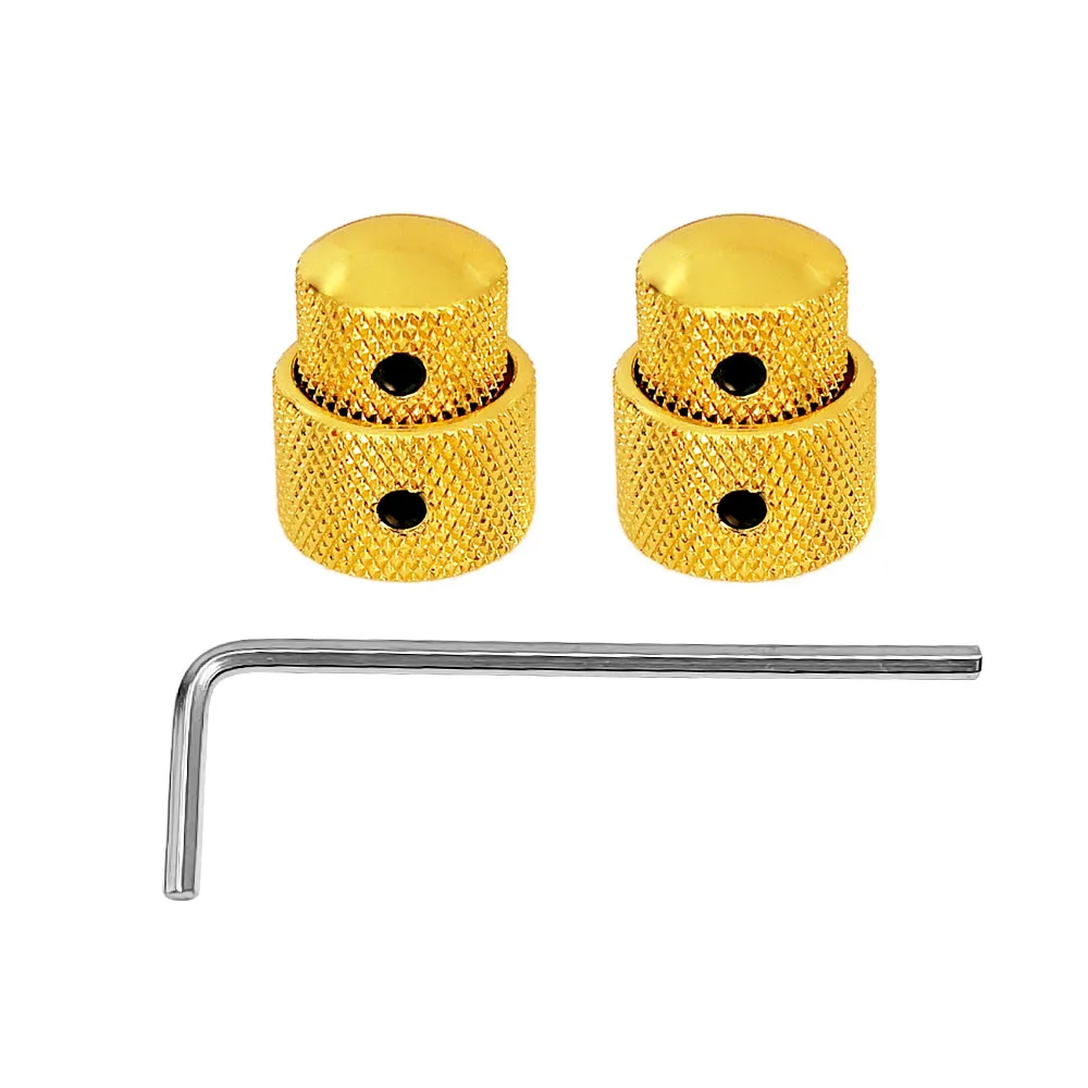 2 Sets Dual Concentric Stacked Control Knobs for Electric Bass Guitars Strings Guitar Knob Accessories Black/Gold/Silver Colors view 3