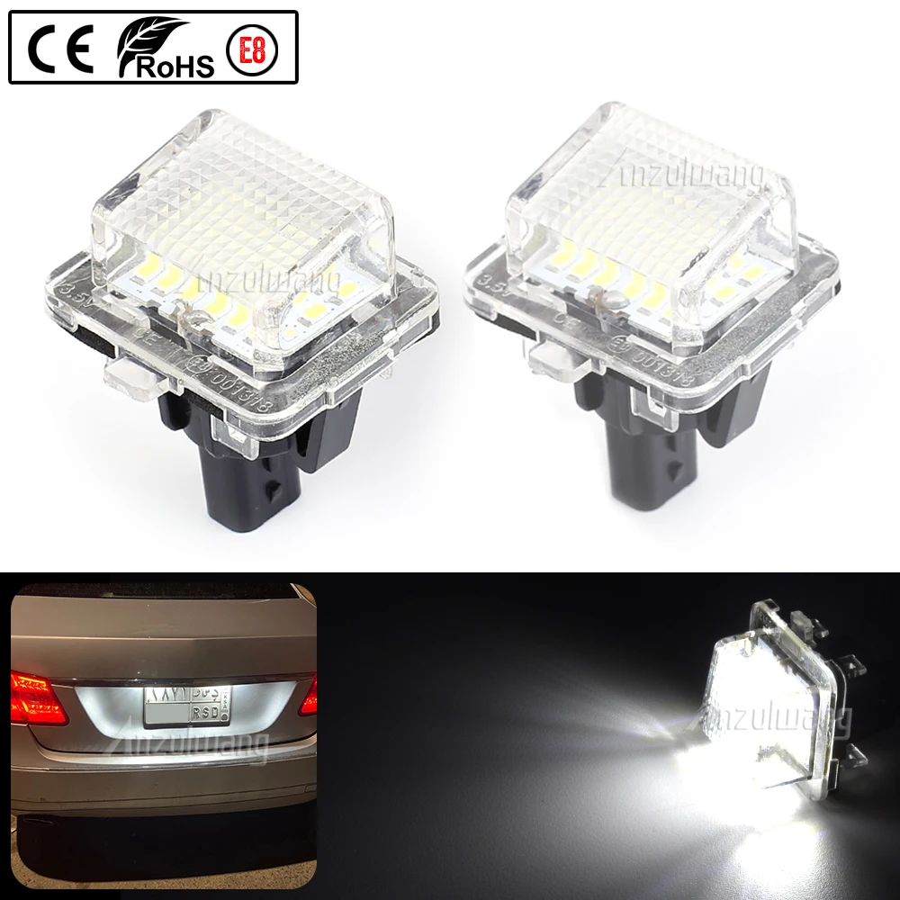 Car License Plate Light Led New Replacement Canbus White Lamp For Mercedes Benz CLA W204 W205 W212 W221 W222 W231 W166 R172 C117