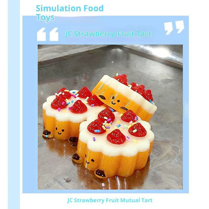 Strawberry Egg Tart  Toy With Cute Design And Soft Texture Perfect For Stress Relief Home Office Relaxation