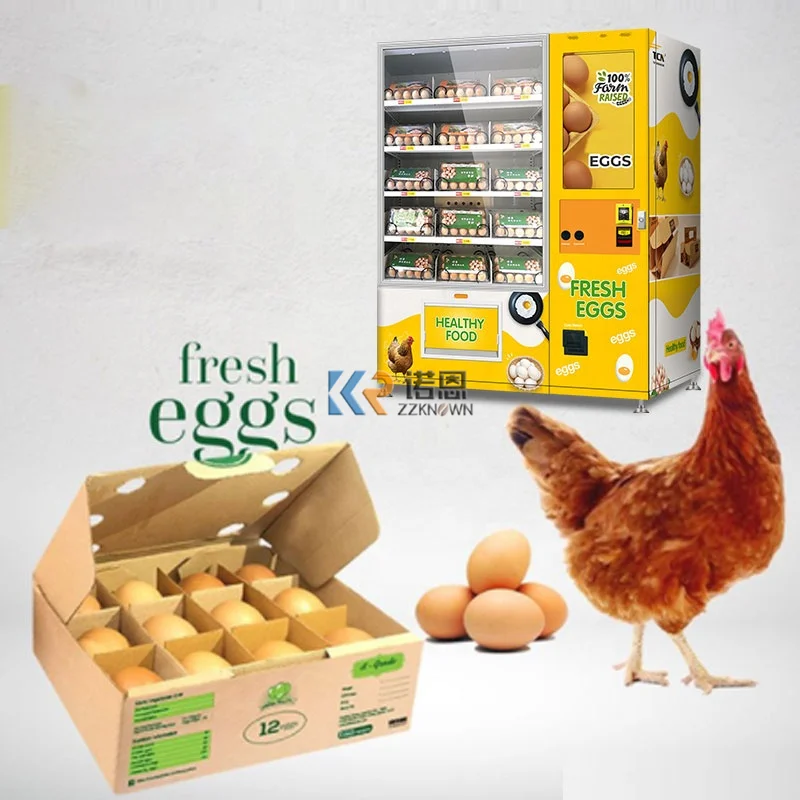 Easy Opearion Milk Bread and Eggs Vending Machine Fresh Egg Vending Machine with Lift