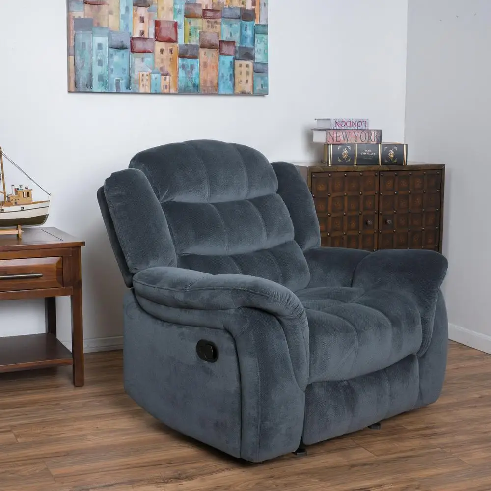 Christopher Knight Home Staalgrijs Pluche Zweefvliegtuig Fauteuil Oversized Klassiek Comfort Duurzaam