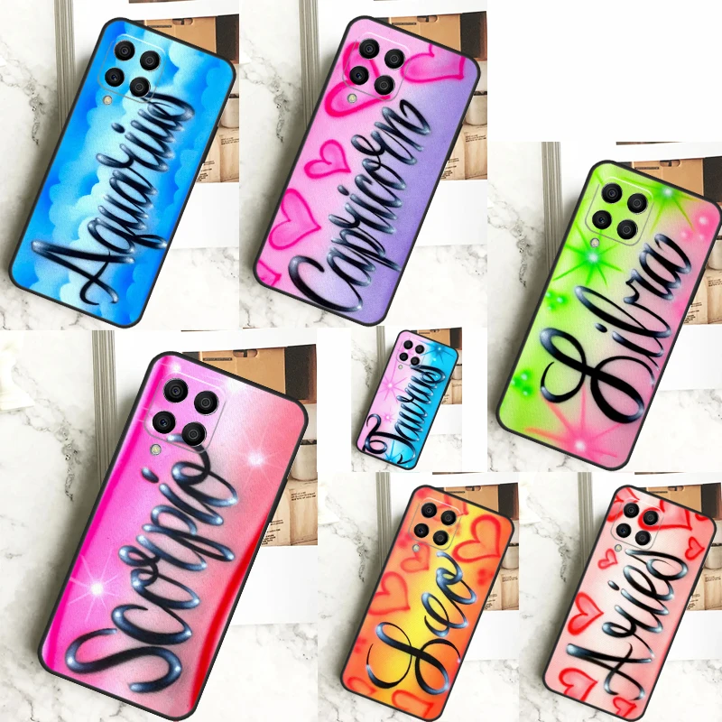 Aries Leo Libra Pisces Virgo Aquarius For Samsung Galaxy M14 M34 M54 M12 M32 M52 M53 M33 M13 M20 M15 M55 M31s M30s M21 M51 Case