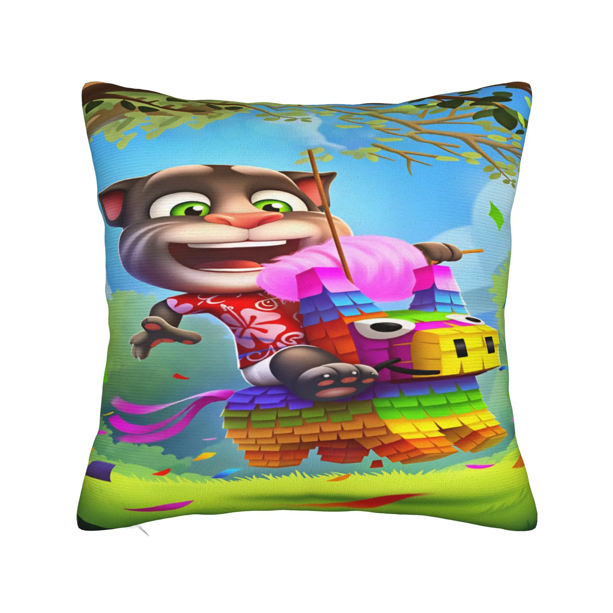 Pillow Cover Game T-Talking T-Tom And F-Friends  Retro Trendy Pillow Case For Sofa Bedroom Home Decor Pillowcases