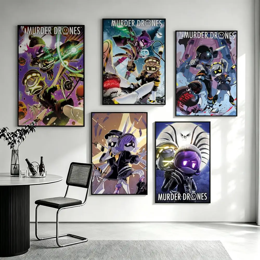 Cartoon Murder Drones Poster Poster HD printing Sophisticated Style Wall Art Home Decor For Bedroom Living Room Creative Gift