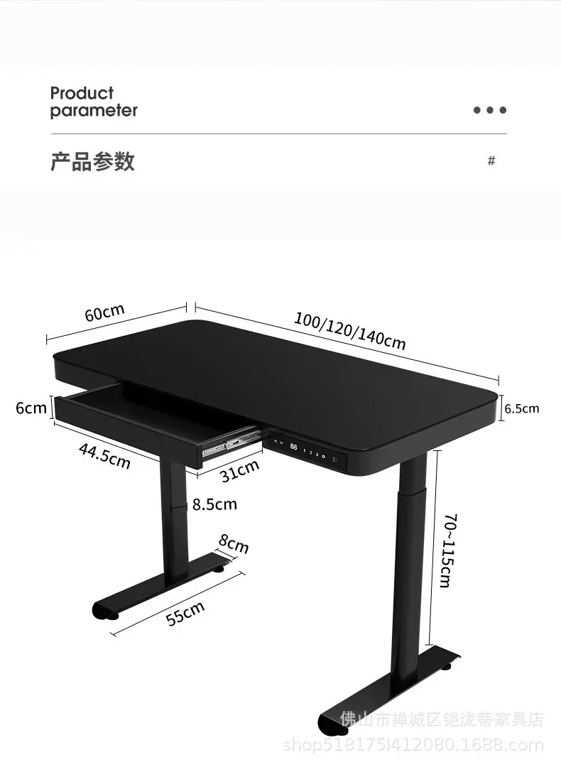 Modern Electric Stand Up Desk Workstation Desktop Ergonomic Height Adjustable Standing Desk Computer Desk for Home Office Table