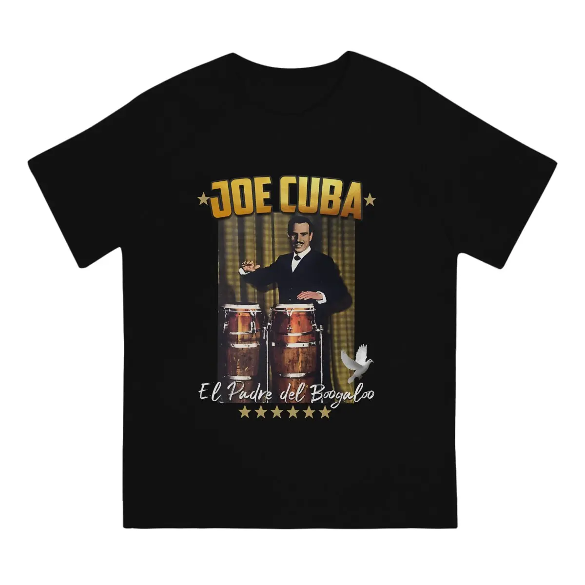 Joe Cuba Men T Shirts Lavoe Vintage Tees Short Sleeve Round Neck T-Shirts Cotton Printed Clothing