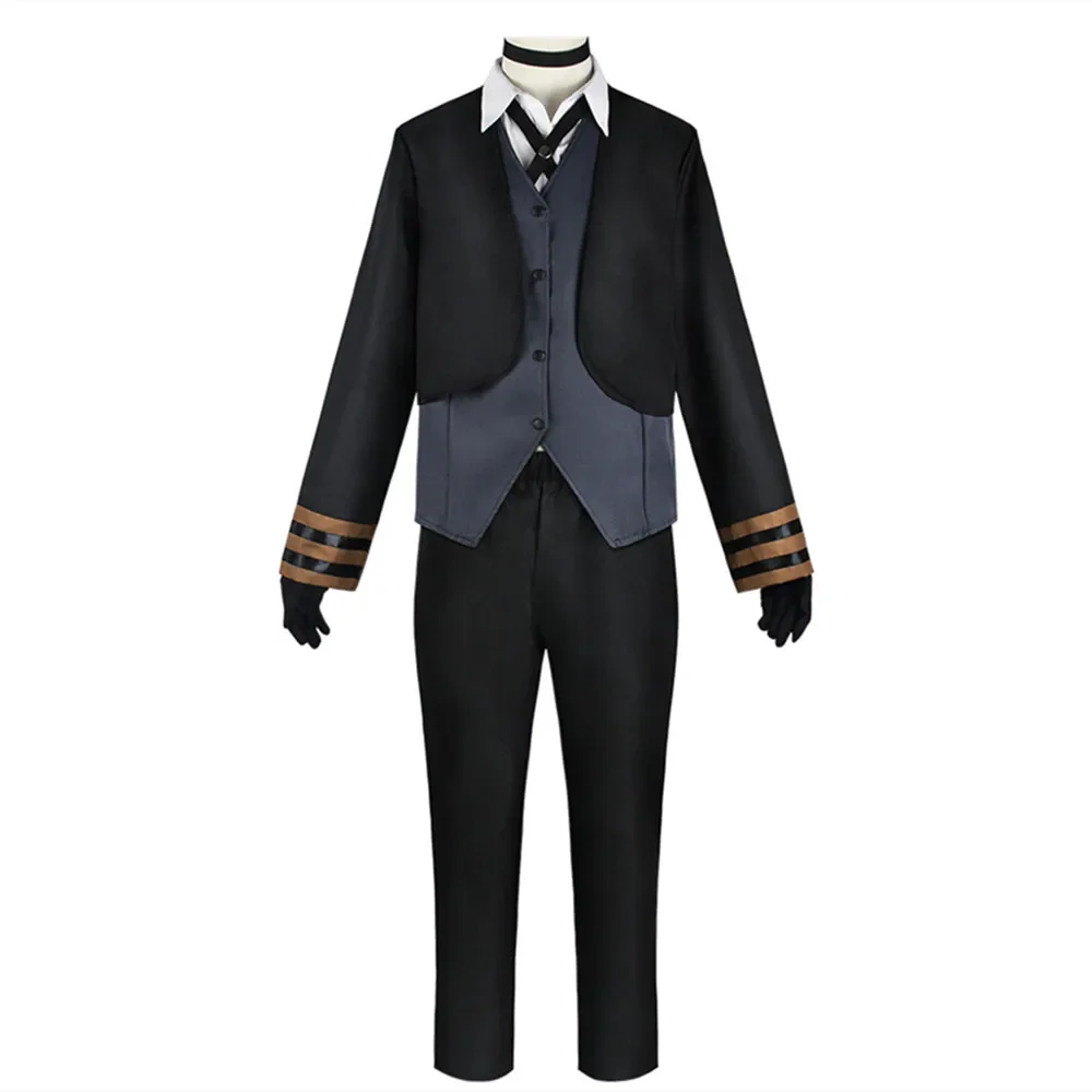 Anime Bungou Stray Dogs Nakahara Chuuya Cosplay Costume Hat Glove Jacket Pants Men Women Suit Halloween Christmas Party Clothes