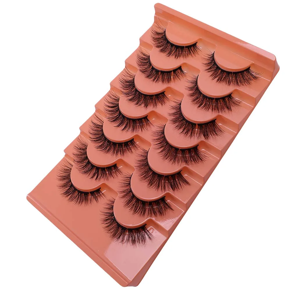 7-Pair Segmented Explosive Russian Curl False Eyelash Thick Curling 3D Simulation Eyelash