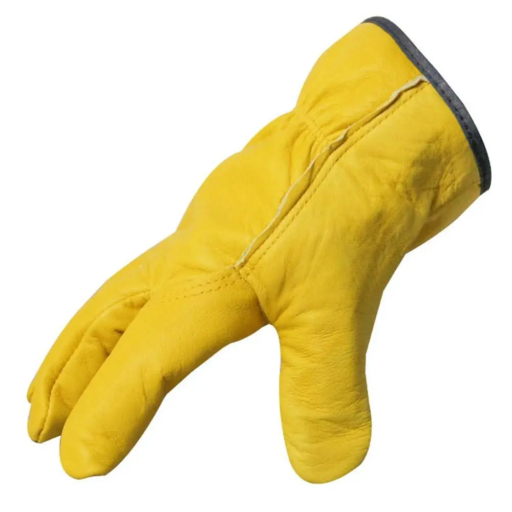 A Pair Cleaning Thickened Freezer Cold Leather Garden Plush Work Gloves Winter Warm Driving Gloves Labor Gloves