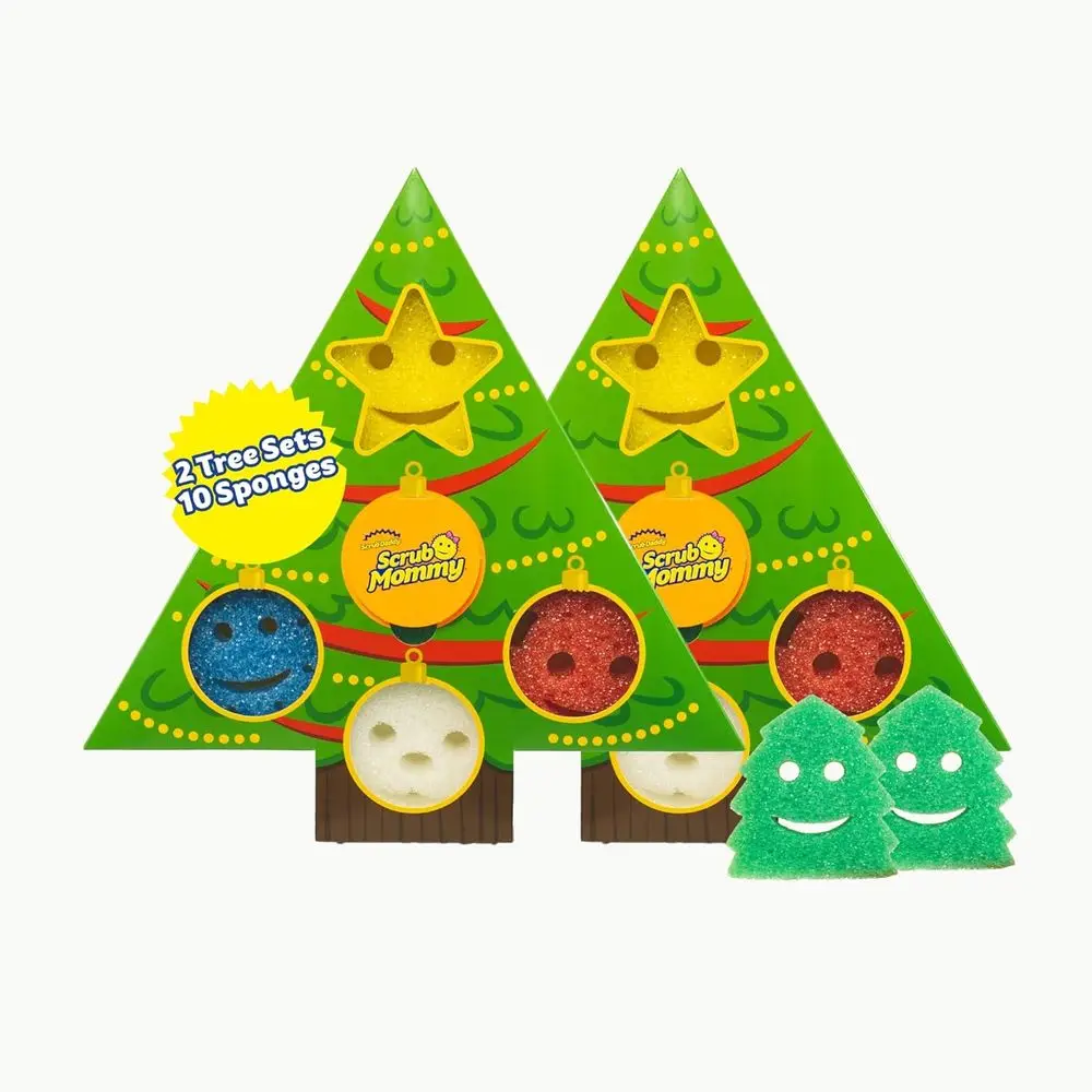 

Christmas Tree Cleaning Kit, Dual-Sided Scrub Sponges, 10 Pack (2 Sets of 5)