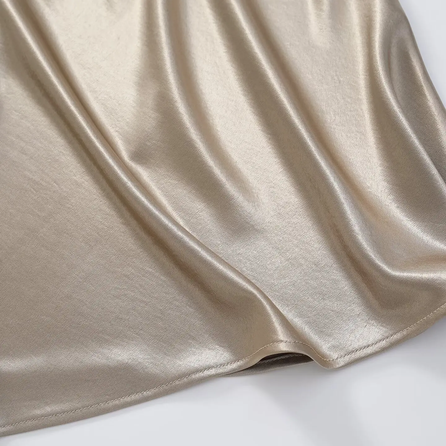 TFAFXY Eleganter Schicker Satin-Rock für Damen mit Elastischem Bund Langer Gerader Rock Neue Mode 2026 Herbst-Feiertags-Partyrock – Detail 9